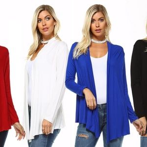 Isaac Liev Women's Cardigan: Black-Red-Royal-White